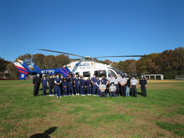 SCPD helicopter with CTE students